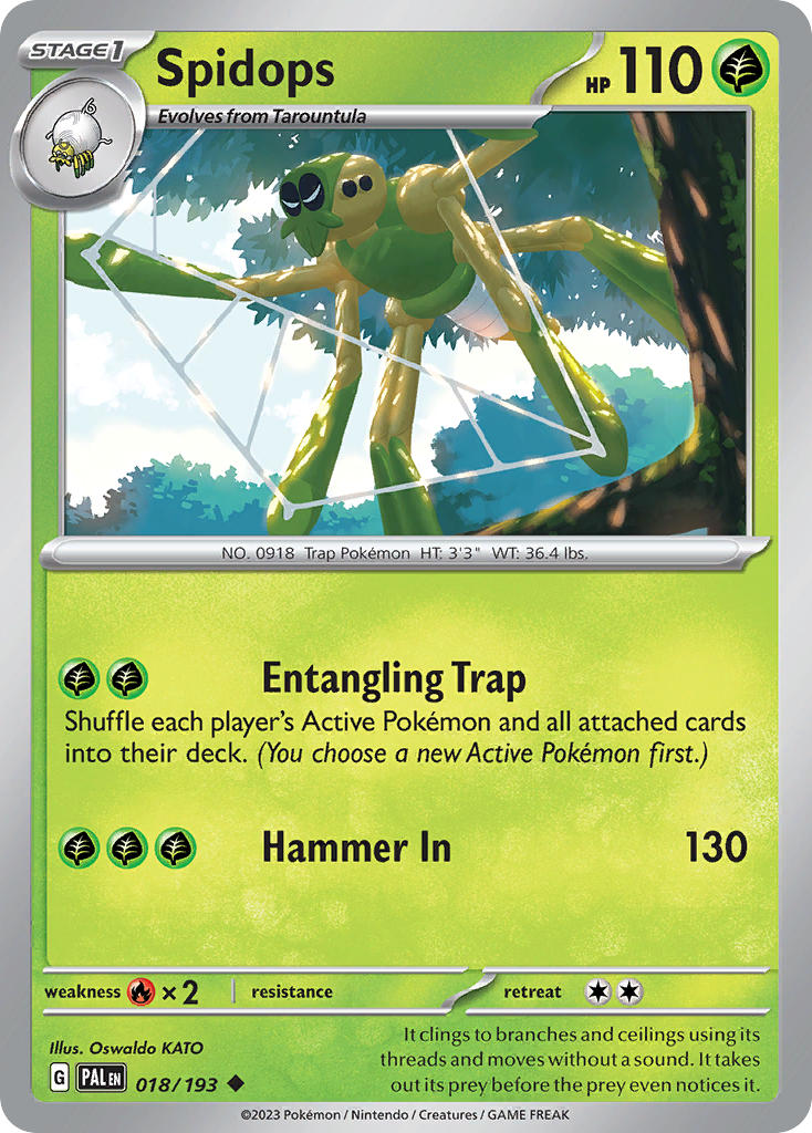 Spidops 018/193 - POKEMON SCARLET & VIOLET: PALDEA EVOLVED - Pokemon Single Card