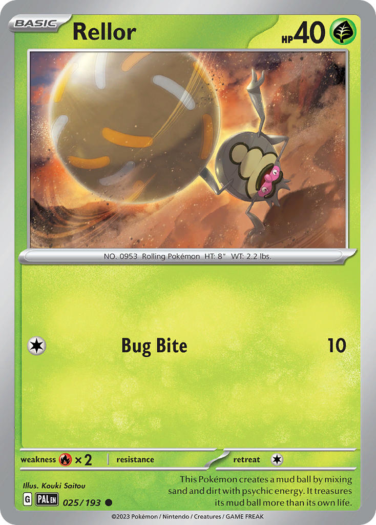 Rellor 025/193 - POKEMON SCARLET & VIOLET: PALDEA EVOLVED - Pokemon Single Card