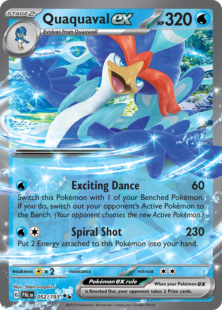 Quaquaval ex 052/193 - POKEMON SCARLET & VIOLET: PALDEA EVOLVED - Pokemon Single Card