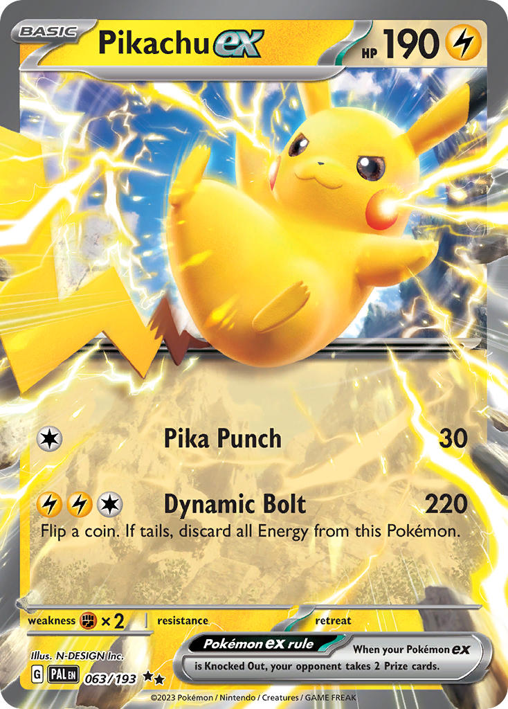 Pikachu ex 063/193 - POKEMON SCARLET & VIOLET: PALDEA EVOLVED - Pokemon Single Card