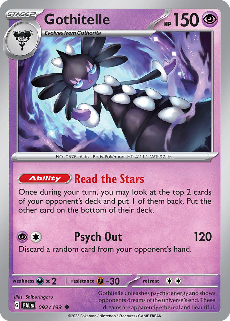 Gothitelle 092/193 - POKEMON SCARLET & VIOLET: PALDEA EVOLVED - Pokemon Single Card