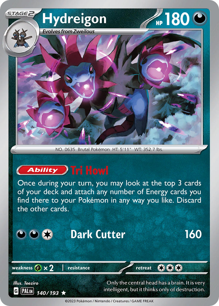 Hydreigon 140/193 - POKEMON SCARLET & VIOLET: PALDEA EVOLVED - Pokemon Single Card