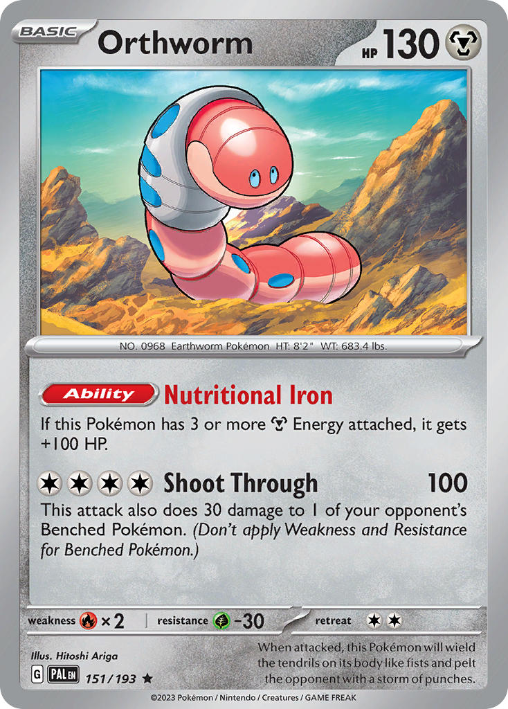 Orthworm 151/193 - POKEMON SCARLET & VIOLET: PALDEA EVOLVED - Pokemon Single Card