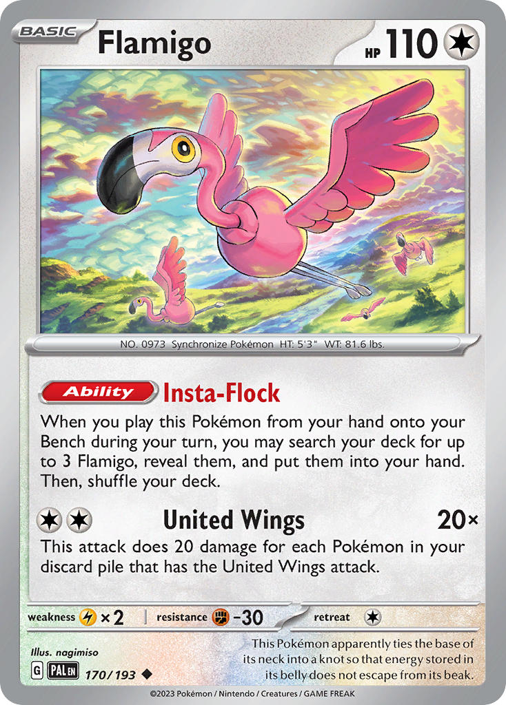 Flamigo 170/193 - POKEMON SCARLET & VIOLET: PALDEA EVOLVED - Pokemon Single Card