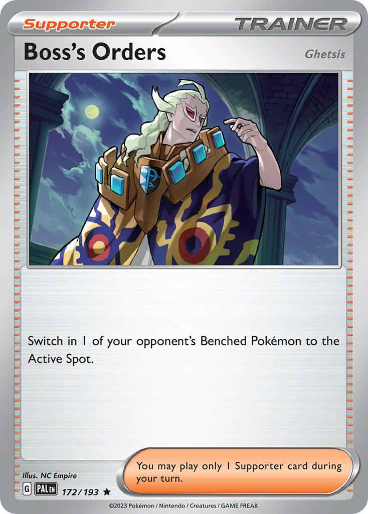 Boss's Orders 172/193 - POKEMON SCARLET & VIOLET: PALDEA EVOLVED - Pokemon Single Card