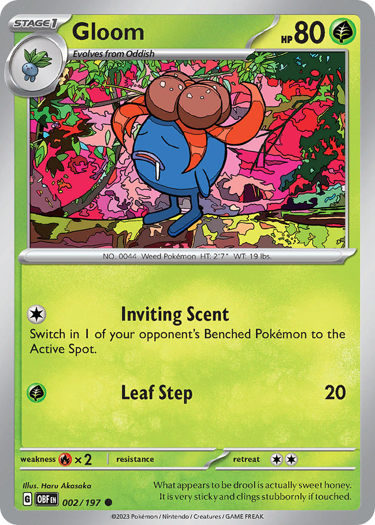 002/197 Gloom - SCARLET AND VIOLET: OBSIDIAN FLAMES - Pokemon Single Card