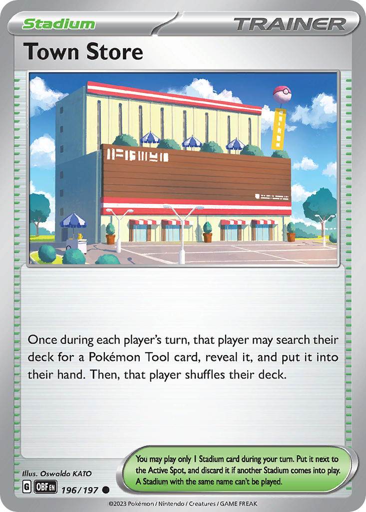 196/197 Town Store TRAINER - SCARLET AND VIOLET: OBSIDIAN FLAMES - Pokemon Single Card