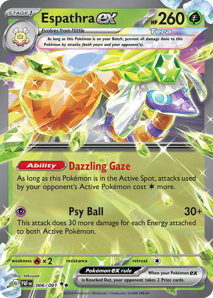 Espathra ex 006/091 - POKEMON SCARLET & VIOLET: PALDEAN FATES - Pokemon Single Card
