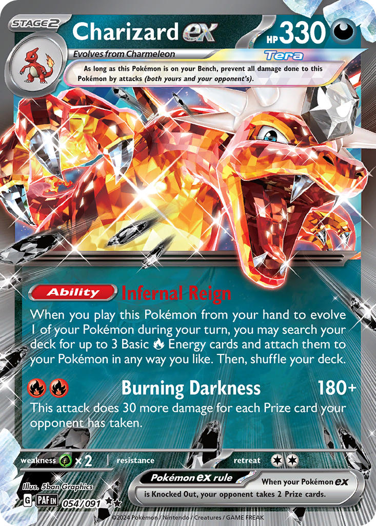 Charizard ex 054/091 - POKEMON SCARLET & VIOLET: PALDEAN FATES - Pokemon Single Card