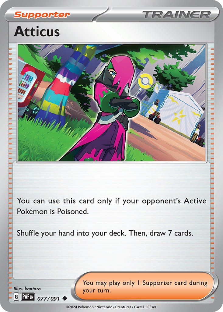 Atticus 077/091 - POKEMON SCARLET & VIOLET: PALDEAN FATES - Pokemon Single Card
