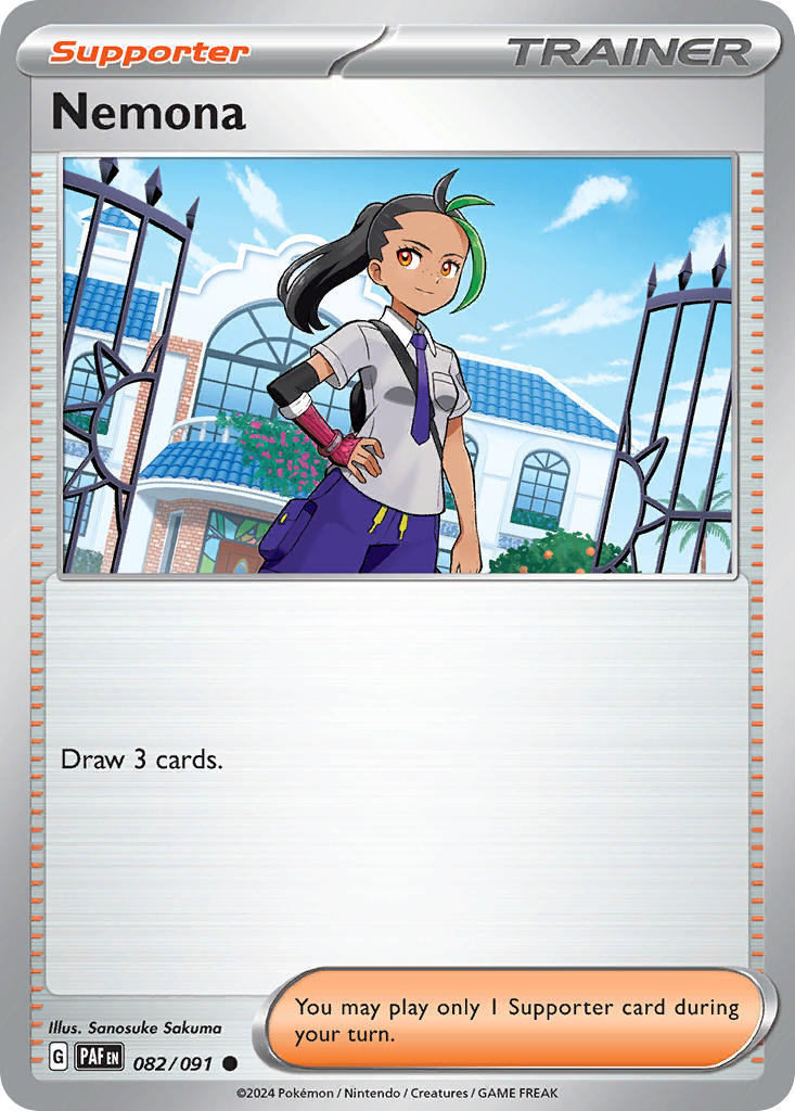 Nemona 082/091 - POKEMON SCARLET & VIOLET: PALDEAN FATES - Pokemon Single Card