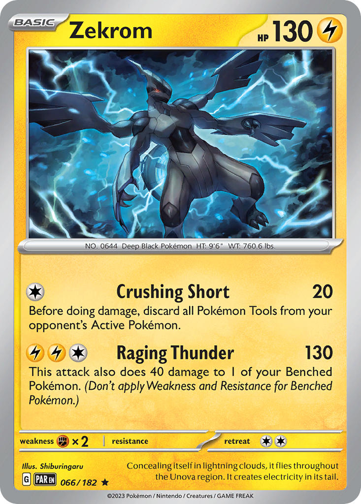 066/182 Zekrom - SCARLET AND VIOLET: PARADOX RIFT - Pokemon Single Card