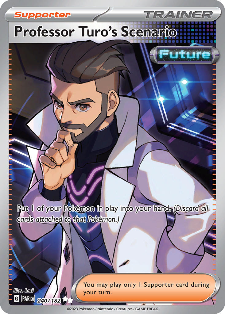 240/182 Professor Turo's Scenario FULL ART - SCARLET AND VIOLET: PARADOX RIFT - Pokemon Single Card 240/182 Professor Turo's Scenario FULL ART - SCARLET AND VIOLET: PARADOX RIFT - Pokemon Single Card