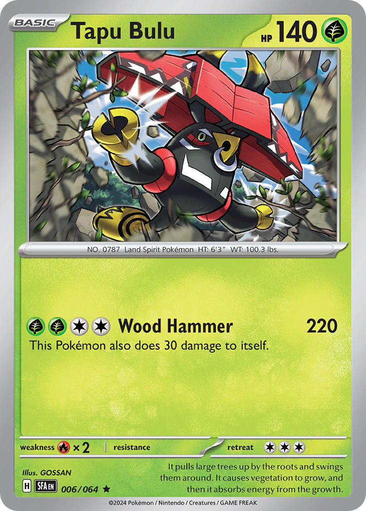 Tapu Bulu 006/064 - POKEMON SCARLET & VIOLET: SHROUDED FABLE - Pokemon Single Card