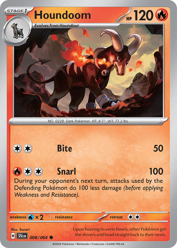 Houndoom 008/064 - POKEMON SCARLET & VIOLET: SHROUDED FABLE - Pokemon Single Card