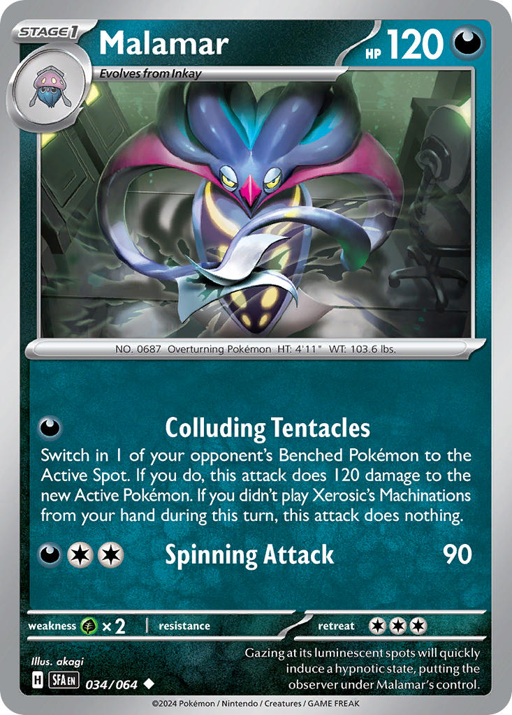 Malamar 034/064 - POKEMON SCARLET & VIOLET: SHROUDED FABLE - Pokemon Single Card