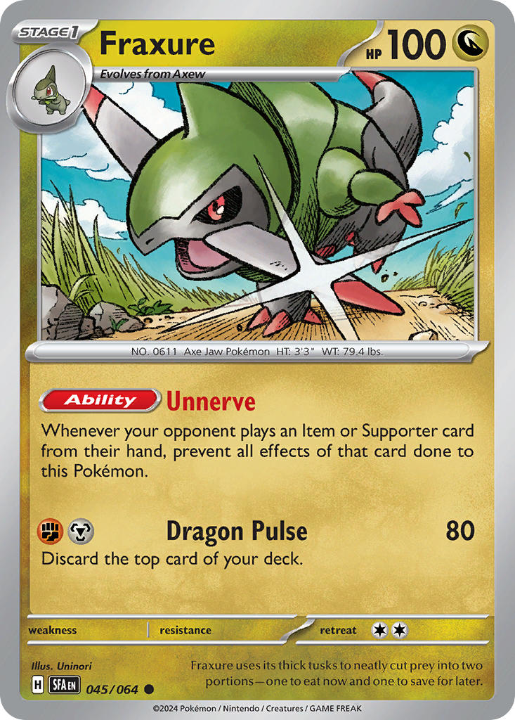 Fraxure 045/064 - POKEMON SCARLET & VIOLET: SHROUDED FABLE - Pokemon Single Card