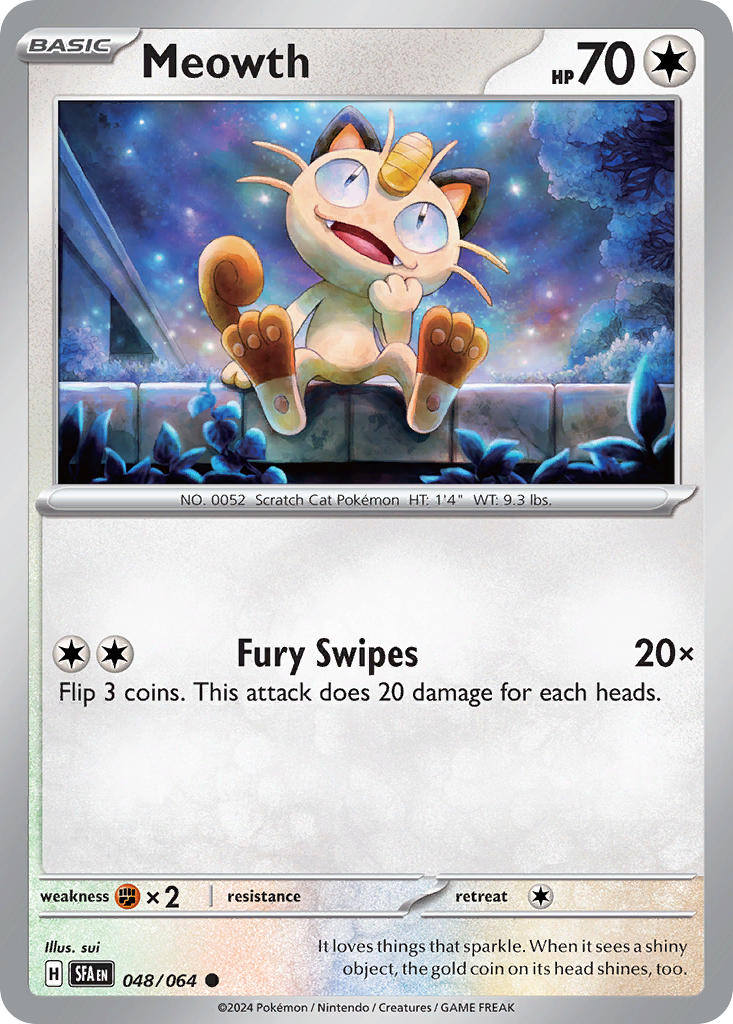 Meowth 048/064 - POKEMON SCARLET & VIOLET: SHROUDED FABLE - Pokemon Single Card