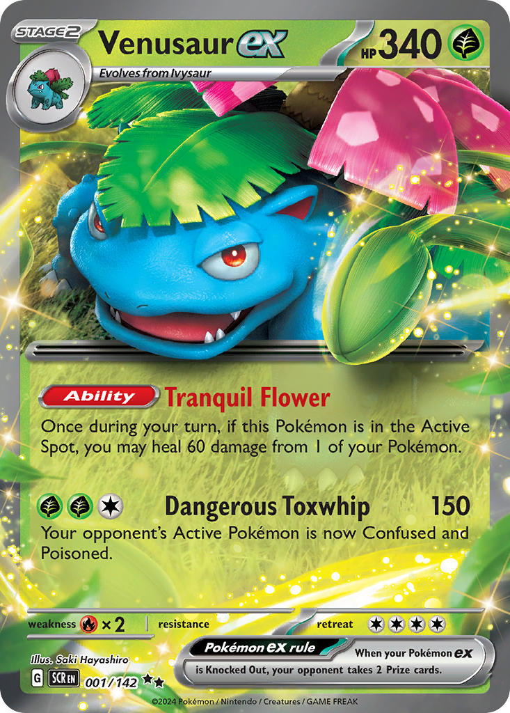 Venusaur ex 001/142 - POKEMON SCARLET & VIOLET: STELLAR CROWN