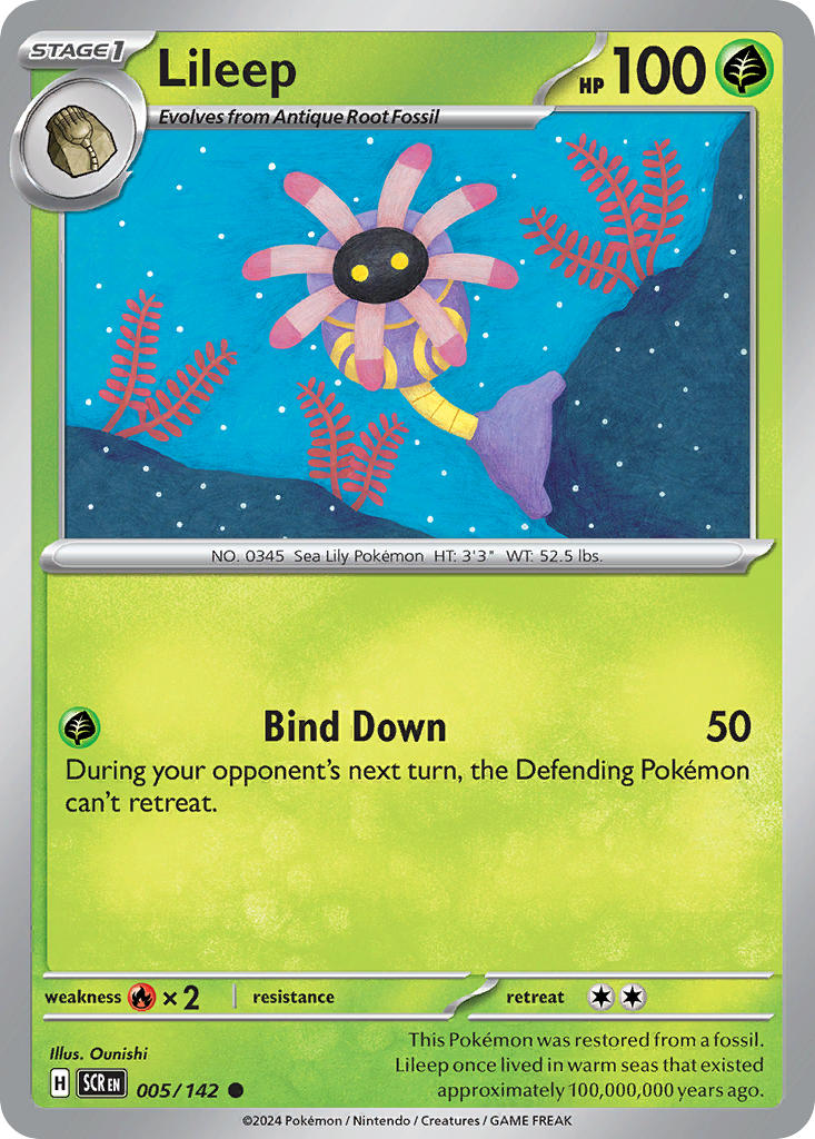 Lileep 005/142 - POKEMON SCARLET & VIOLET: STELLAR CROWN