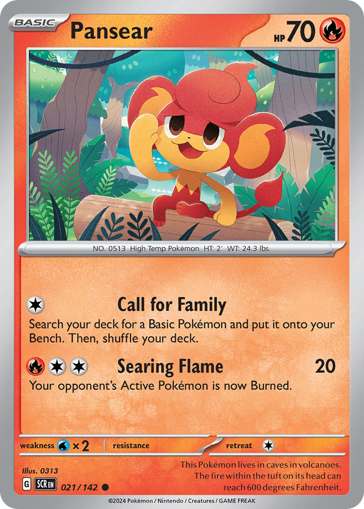 Pansear 021/142 - POKEMON SCARLET & VIOLET: STELLAR CROWN - Pokemon Single Card