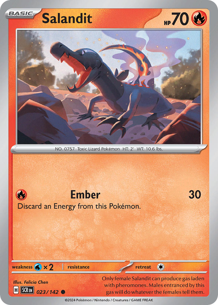 Salandit 023/142 - POKEMON SCARLET & VIOLET: STELLAR CROWN - Pokemon Single Card