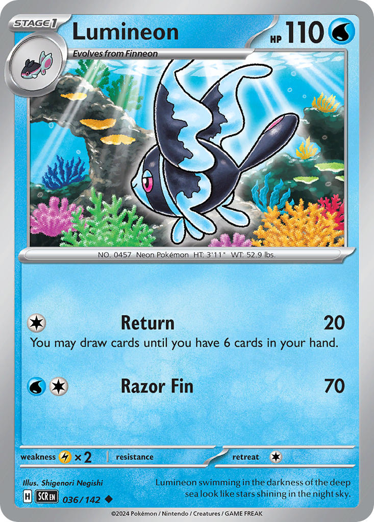 Lumineon 036/142 - POKEMON SCARLET & VIOLET: STELLAR CROWN - Pokemon Single Card