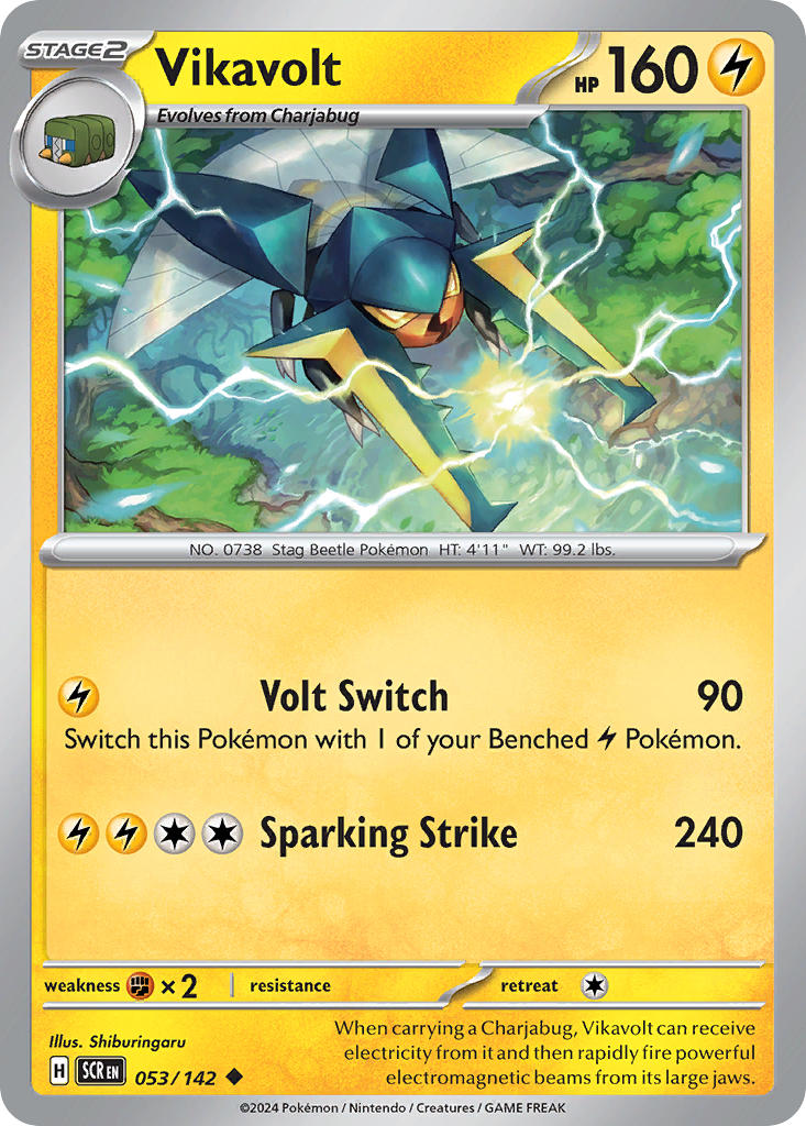 Vikavolt 053/142 - POKEMON SCARLET & VIOLET: STELLAR CROWN - Pokemon Single Card