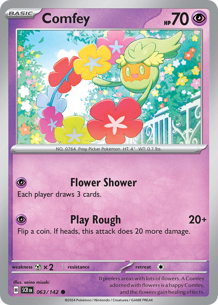 Comfey 063/142 - POKEMON SCARLET & VIOLET: STELLAR CROWN - Pokemon Single Card