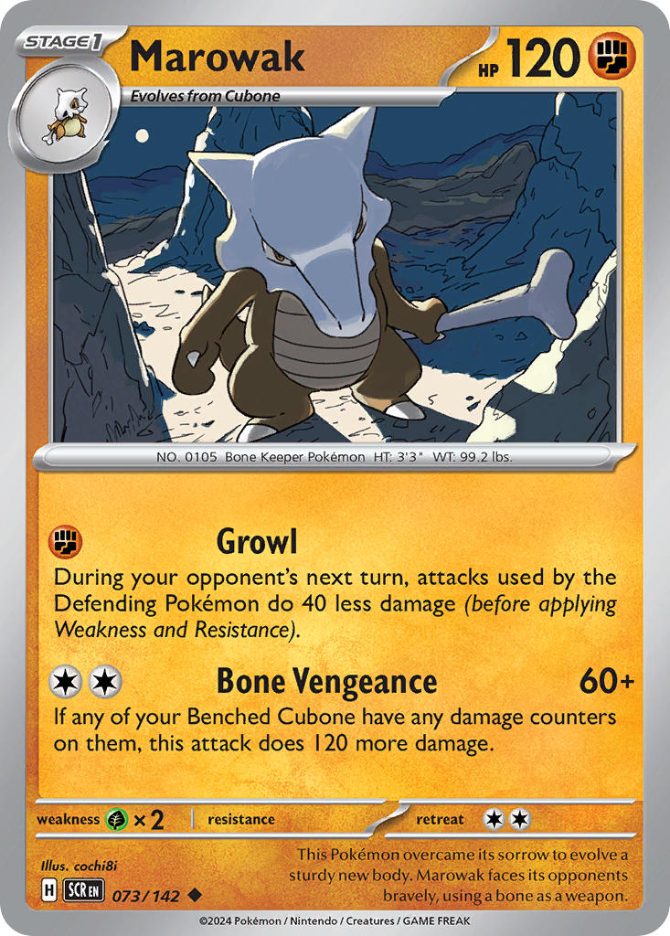 Marowak 073/142 - POKEMON SCARLET & VIOLET: STELLAR CROWN - Pokemon Single Card