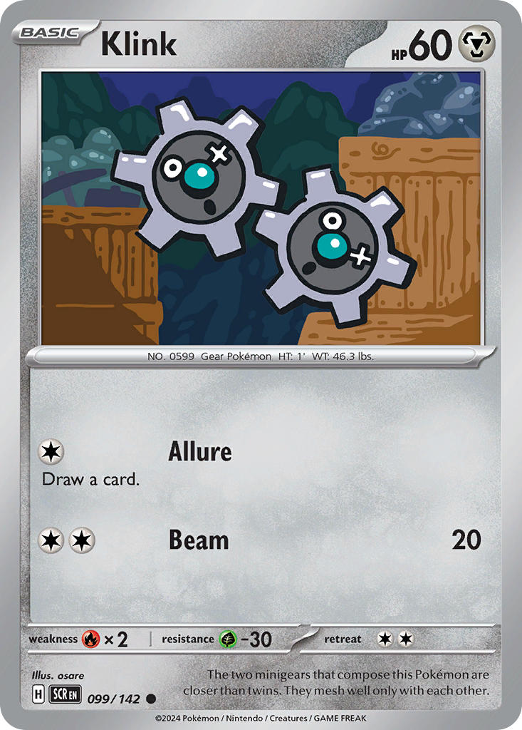 Klink 099/142 - POKEMON SCARLET & VIOLET: STELLAR CROWN - Pokemon Single Card