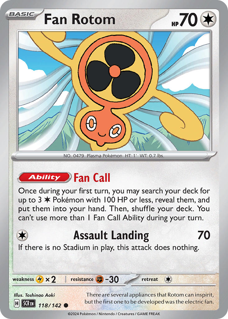 Fan Rotom 118/142 - POKEMON SCARLET & VIOLET: STELLAR CROWN - Pokemon Single Card