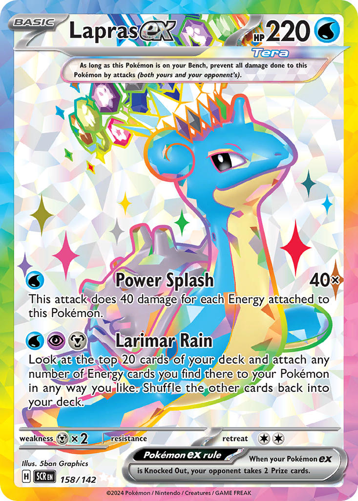 Lapras ex 158/142 - POKEMON SCARLET & VIOLET: STELLAR CROWN - Pokemon Single Card