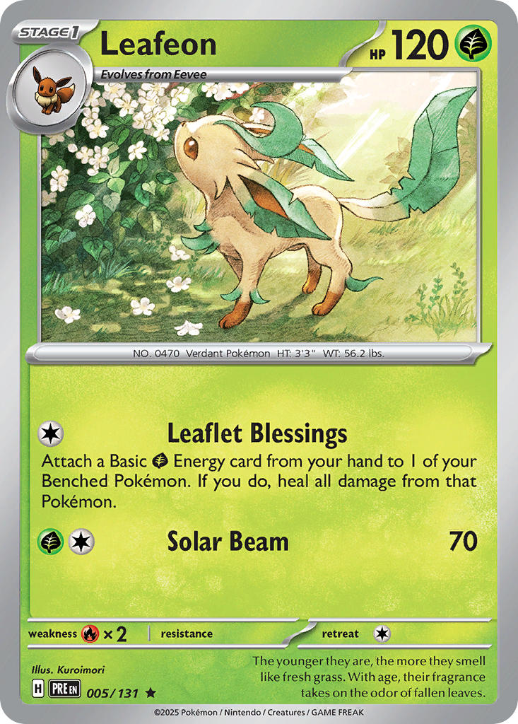 005/131 Leafeon - SCARLET & VIOLET: PRISMATIC EVOLUTIONS - Pokemon Single Card