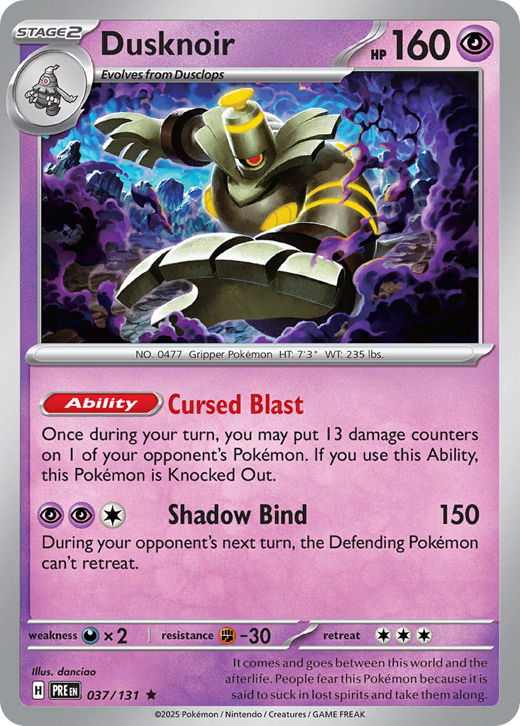 Dusknoir 037/131 - SCARLET & VIOLET: PRISMATIC EVOLUTIONS - Pokemon Single Card