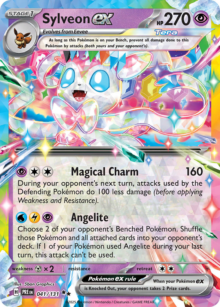041/131 Sylveon ex - SCARLET & VIOLET: PRISMATIC EVOLUTIONS - Pokemon Single Card