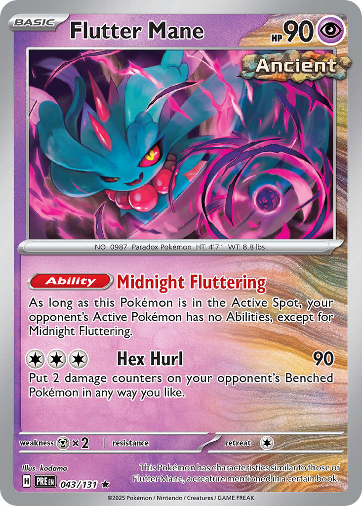 043/131 Flutter Mane - SCARLET & VIOLET: PRISMATIC EVOLUTIONS - Pokemon Single Card