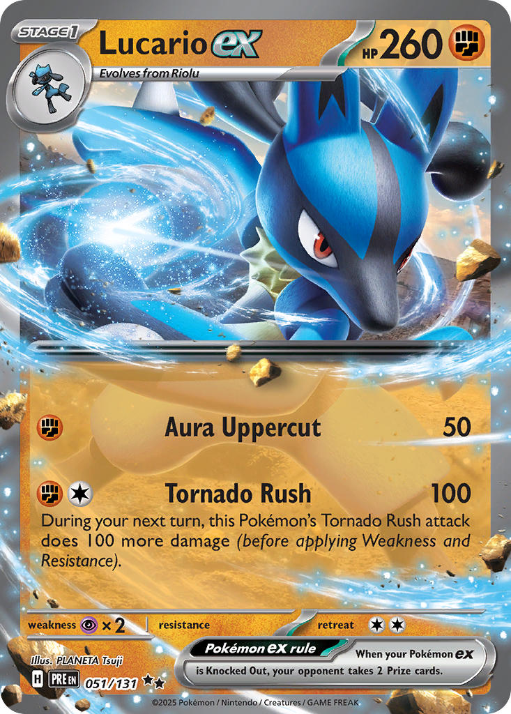 051/131 Lucario ex - SCARLET & VIOLET: PRISMATIC EVOLUTIONS - Pokemon Single Card