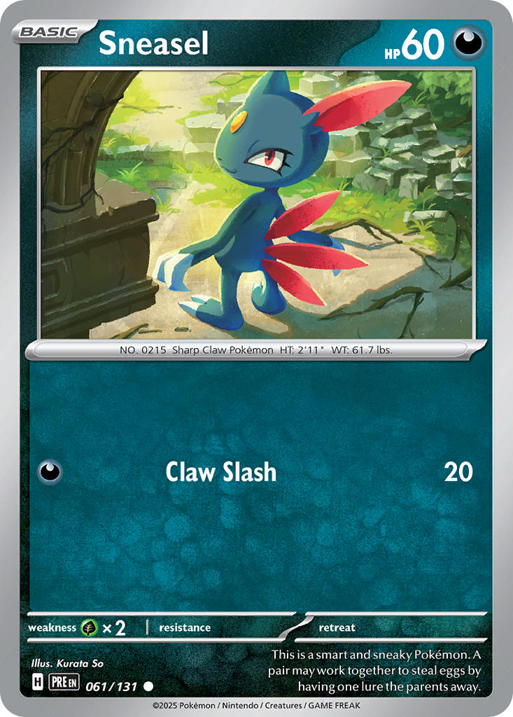 061/131 Sneasel - SCARLET & VIOLET: PRISMATIC EVOLUTIONS - Pokemon Single Card