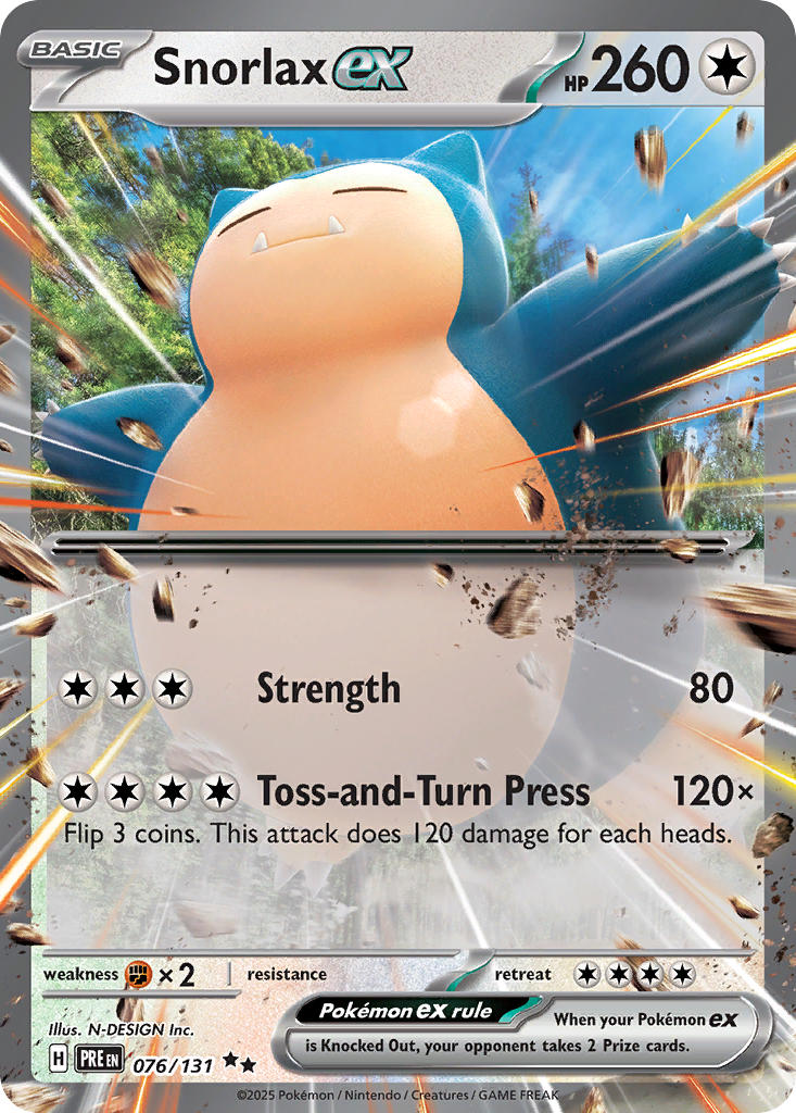 076/131 Snorlax ex - SCARLET & VIOLET: PRISMATIC EVOLUTIONS - Pokemon Single Card