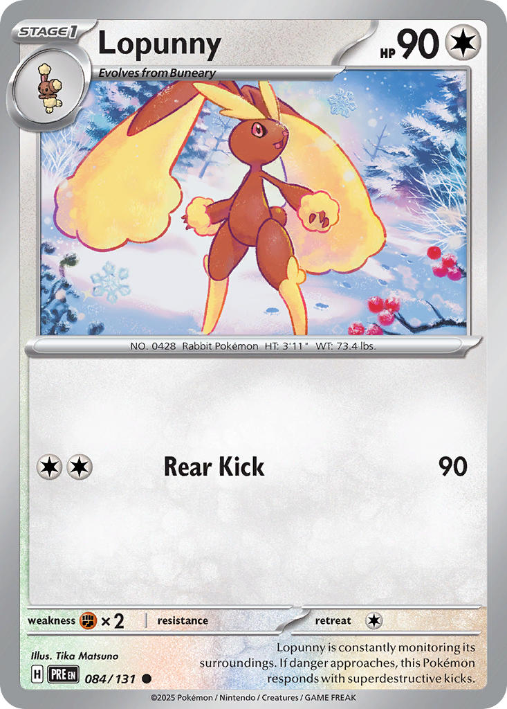 084/131 Lopunny - SCARLET & VIOLET: PRISMATIC EVOLUTIONS - Pokemon Single Card