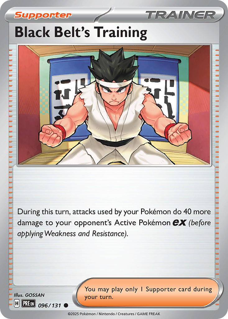 096/131 Black Belt's Training - SCARLET & VIOLET: PRISMATIC EVOLUTIONS - Pokemon Single Card