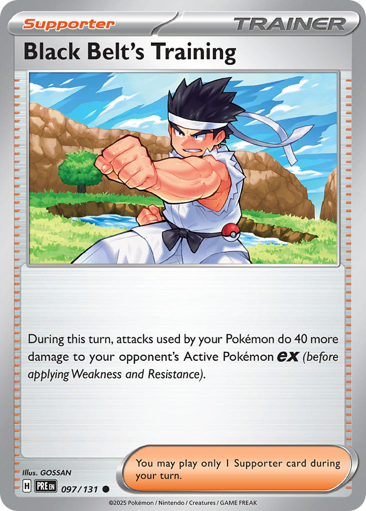 097/131 Black Belt's Training - SCARLET & VIOLET: PRISMATIC EVOLUTIONS - Pokemon Single Card