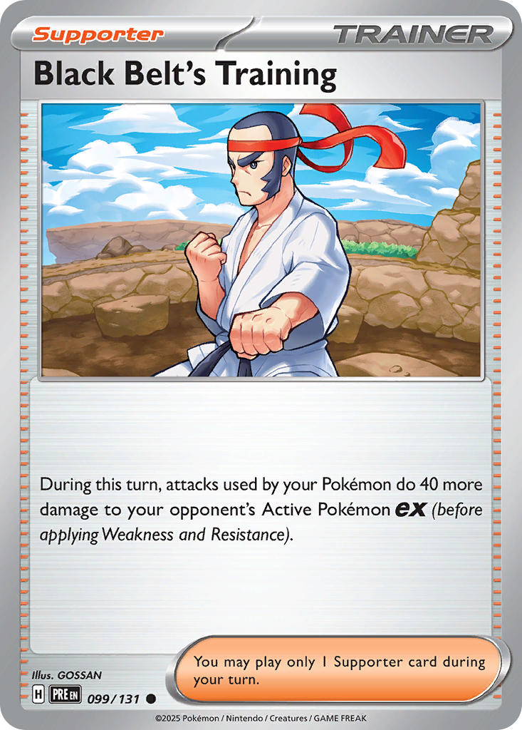099/131 Black Belt's Training - SCARLET & VIOLET: PRISMATIC EVOLUTIONS - Pokemon Single Card