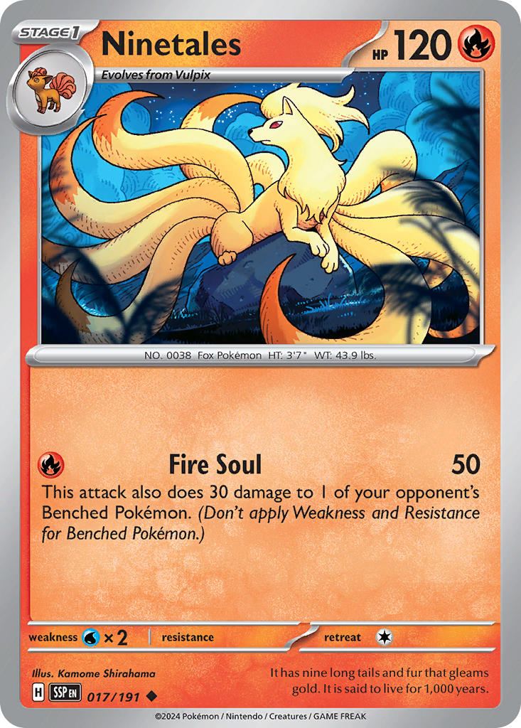 Ninetales 017/191 - POKEMON SCARLET & VIOLET: SURGING SPARKS - Pokemon Single Card