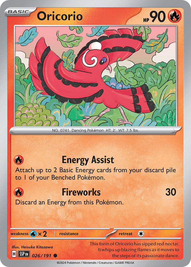 Oricorio 026/191 - POKEMON SCARLET & VIOLET: SURGING SPARKS - Pokemon Single Card