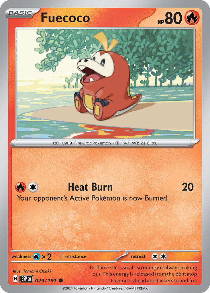 Fuecoco 029/191 - POKEMON SCARLET & VIOLET: SURGING SPARKS - Pokemon Single Card