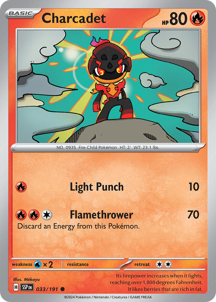 Charcadet 033/191 - POKEMON SCARLET & VIOLET: SURGING SPARKS - Pokemon Single Card