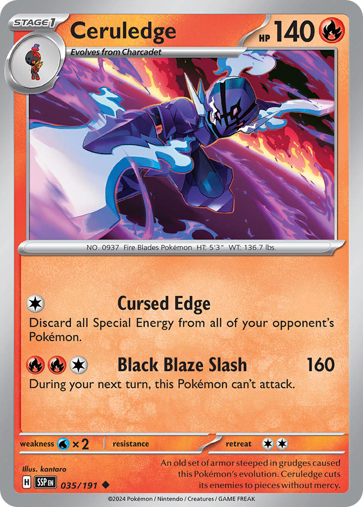 Ceruledge 035/191 - POKEMON SCARLET & VIOLET: SURGING SPARKS - Pokemon Single Card