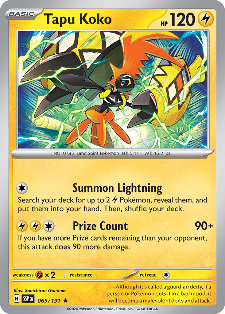 Tapu Koko 065/191 - POKEMON SCARLET & VIOLET: SURGING SPARKS